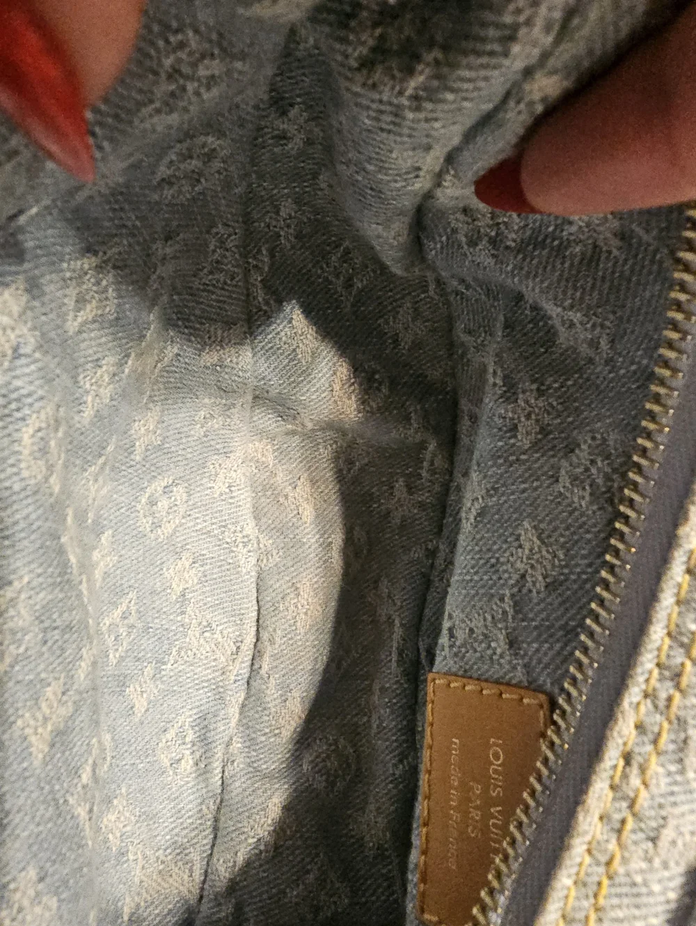 Denim Loop Monogram Hobo Bag - Picture 9 of 12